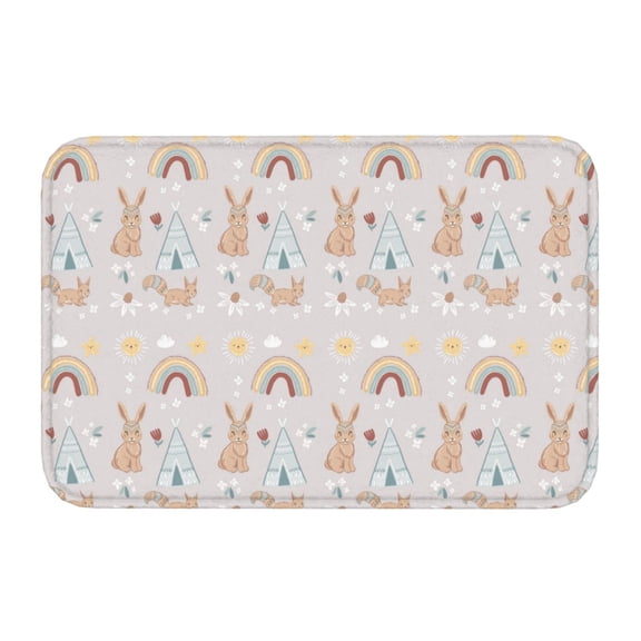 Kdxio Animals In Tribe,16" x 24", Non-Slip Front Door Mats,Outdoor Welcome Mat Washable