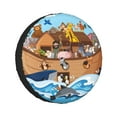 thumbnail image 1 of Kdxio Animals on Noah's Ark Floating for Tire Cover Wheel Protectors Tyre Covers Weatherproof Wheel Covers Universal Fit for Trailer Rv SUV Truck Camper Travel Trailers 15 inch, 1 of 8