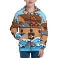 thumbnail image 1 of Kdxio Animals on Noah's Ark Pattern Kids Boys Girls Zip Up Hoodie 3D Printed Hooded Sweatshirt Hoody Coat with Pocket 7-12 Y-Medium, 1 of 6