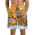 thumbnail image 1 of Kdxio Animals on Noah's Ark1 Pattern Mens Casual Shorts - Drawstring Summer Beach Sports Shorts for Men, 1 of 9