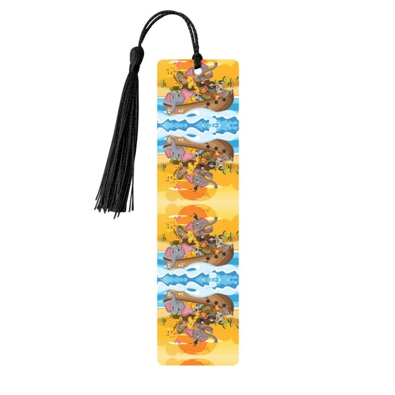 Kdxio Animals on Noah's Ark1 Print Metal Tassel Bookmarks,Perfect Gift for Art Lovers and Bookworms Metal Bookmarks for Women