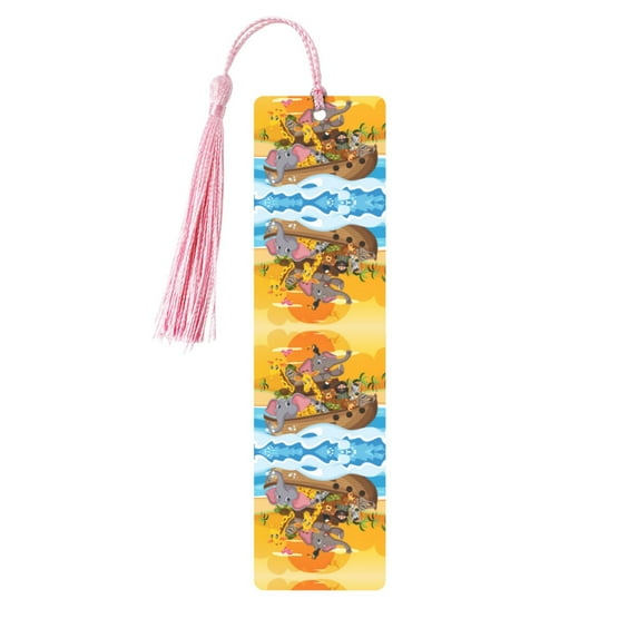 Kdxio Animals on Noah's Ark1 Print Metal Tassel Bookmarks,Perfect Gift for Art Lovers and Bookworms Metal Bookmarks for Women