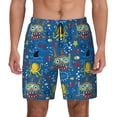 thumbnail image 1 of Kdxio Animals1 Print Men's Swim Trunks with Compression Liner 7 Inch Inseam Quick Dry Swim Shorts, 1 of 5
