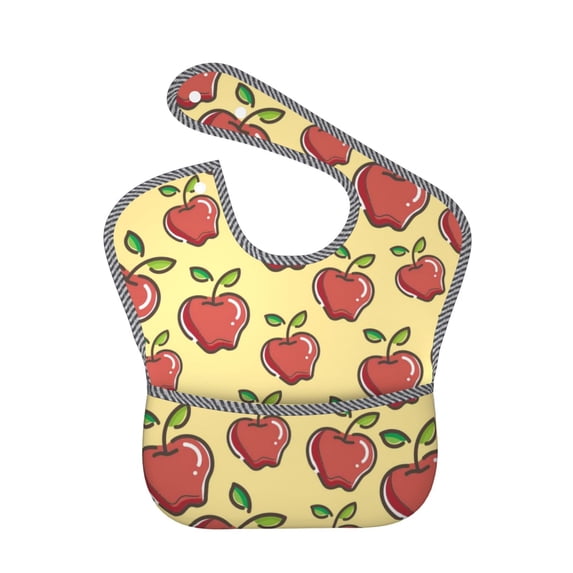 Kdxio Apple Bibs For Babies, Baby Bibs for Eating, Toddler Bibs, Waterproof Bibs, Feeding Bibs, for Toddlers, Boys, Girls