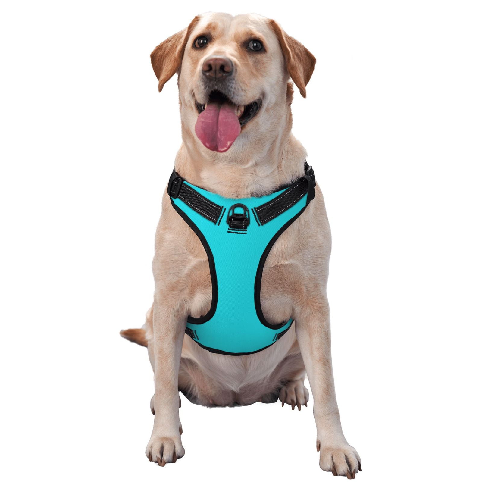 Kdxio Aqua Print No Pull Dog Harness Adjustable Reflective Oxford Easy Control Medium Large Dog Harness For Training And Everyday-X-Large