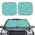 thumbnail image 1 of Kdxio Aquamarine Glitter1 Print 2-Piece Sun Shade Front Windshield - Foldable Car Front Window Sunshades For Most Sedans Suv Truck, 1 of 6