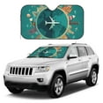 thumbnail image 1 of Kdxio Around The Planet Print Windshield Sun Shade, Foldable Sun Blocker for Car,Truck,SUV Automotive Interior Sun Protection,Reflective Shade for Front Windshield(Medium), 1 of 7
