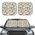 thumbnail image 1 of Kdxio Art Of Living Print 2-Piece Sun Shade Front Windshield - Foldable Car Front Window Sunshades for Most Sedans SUV Truck, 1 of 6