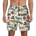 thumbnail image 1 of Kdxio Art Of Living Print Men's Swim Trunks with Compression Liner 7 Inch Inseam Quick Dry Swim Shorts, 1 of 7