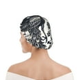 thumbnail image 1 of Kdxio Artistic Black White Peacocks Print Shower Cap for Women,Elastic and Reusable,Double Waterproof Layers Bathing Hat, 1 of 6