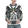 thumbnail image 1 of Kdxio Artistic Black White Peacocks Print Womens Oversized Hoodies Sweatshirts Hooded Pullover Tops Sweaters Casual-XX-Large, 1 of 7