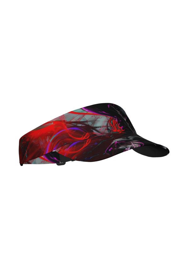 Artistic Skull Print Sun Visor Hat Golf Visor Adjustable Velcro Outdoor Sports Cap for Men Women
