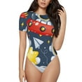 thumbnail image 1 of Kdxio Astronaut And Space for Women's Short-Sleeved Onesie Stylish Round Neck Pajamas Bodysuit Jumpsuit Nightwear-X-Large, 1 of 7