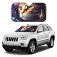 thumbnail image 1 of Kdxio Astronaut Cat Print Windshield Sun Shade, Foldable Sun Blocker for Car,Truck,SUV Automotive Interior Sun Protection,Reflective Shade for Front Windshield(Small), 1 of 6