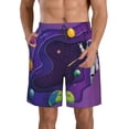 thumbnail image 1 of Kdxio Astronaut Pattern Mens Casual Shorts - Drawstring Summer Beach Sports Shorts for Men, 1 of 9