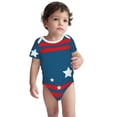 thumbnail image 1 of Kdxio Astronaut Runs Forward Pattern Unisex Baby Cotton Short Sleeve Bodysuits-12 Months, 1 of 5