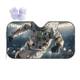thumbnail image 1 of Kdxio Astronaut Soccer Field Print Front Windshield Sun Shade,Folding Auto Sunshade for Car Truck SUV-Medium, 1 of 5