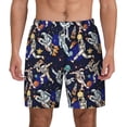 thumbnail image 1 of Kdxio Astronauts In Sport Print Men'S Swim Trunks With Compression Liner 7 Inch Inseam Quick Dry Swim Shorts, 1 of 7