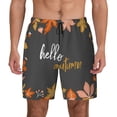 thumbnail image 1 of Kdxio Autumn And Fall Leaves Print Men'S Swim Trunks With Compression Liner 7 Inch Inseam Quick Dry Swim Shorts, 1 of 7