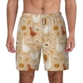 thumbnail image 1 of Kdxio Autumn And Thanksgiving Print Men'S Swim Trunks With Compression Liner 7 Inch Inseam Quick Dry Swim Shorts, 1 of 7