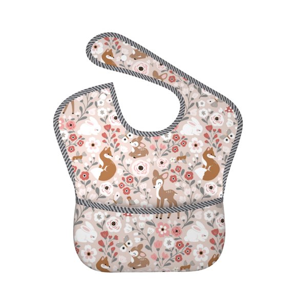 Kdxio Autumn Floral Deer Bibs For Babies, Baby Bibs for Eating, Toddler Bibs, Waterproof Bibs, Feeding Bibs, for Toddlers, Boys, Girls