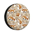 Kdxio Autumn Fox with Brown Plants for Tire Cover Wheel Protectors Tyre