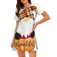 thumbnail image 1 of Kdxio Autumn Gnomes Pattern Womens Short Sleeve Sleepshirt Scoopneck Cute Nightdress Ruffle Comfy Nightgown, 1 of 6