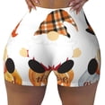 thumbnail image 1 of Kdxio Autumn Gnomes Print Workout Shorts for Women Seamless Soft Smooth Gym Yoga Scrunch Active Shorts, 1 of 5