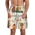 thumbnail image 1 of Kdxio Autumn In The Forest Pattern Mens Casual Shorts - Drawstring Summer Beach Sports Shorts for Men, 1 of 9