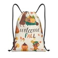 thumbnail image 1 of Kdxio Autumn In The Forest Print Drawstring Backpack Bag,Waterproof Draw String Back Sack, Gym Drawstring Bags Swim Bag For Unisex, 1 of 9