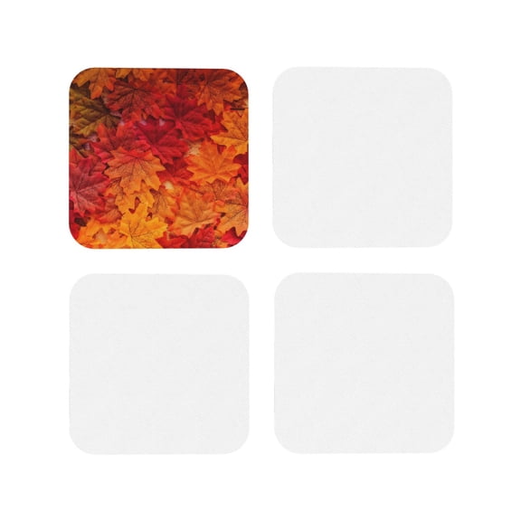 Kdxio Autumn Leaf Funny Coasters,4 Pcs Leather Coasters,Housewarming Gifts,Protect Furniture From Water Marks Scratch And Damage