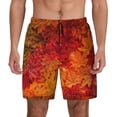thumbnail image 1 of Kdxio Autumn Leaf Print Men'S Swim Trunks With Compression Liner 7 Inch Inseam Quick Dry Swim Shorts, 1 of 7
