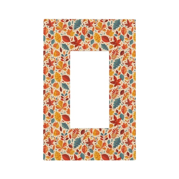 Kdxio Autumn Leaves 3 Decorator Light Switch or Receptacle Outlet Wall Plate Decorator Wall Plate Child Safe Outlet Cover-Style U