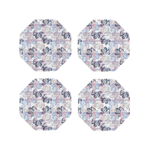 Kdxio Autumn Leaves Funny Coasters,4 Pcs Leather Coasters,Housewarming Gifts,Protect Furniture from Water Marks Scratch and Damage