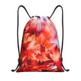 thumbnail image 1 of Kdxio Autumn Maple Leaves Print Drawstring Backpack Bag,Waterproof Draw String Back Sack, Gym Drawstring Bags Swim Bag For Unisex, 1 of 9