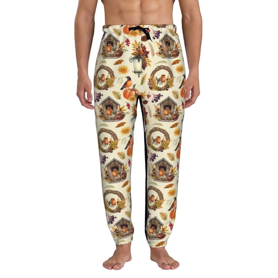 Kdxio Autumn Vintage Pattern Joggers,Sweatpants for Men with Pockets-3X-Large
