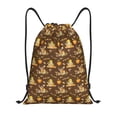 thumbnail image 1 of Kdxio Autumn With Pumpkin Harvest Print Drawstring Backpack Bag,Waterproof Draw String Back Sack, Gym Drawstring Bags Swim Bag For Unisex, 1 of 5