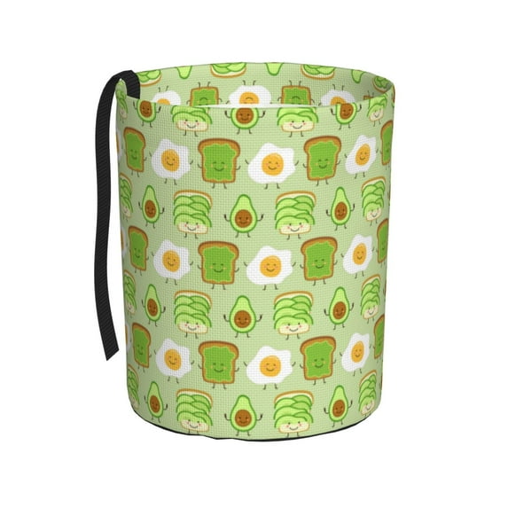 Kdxio Avocado And Toast Car Trash Can Garbage Car Accessories Trash Can Car Waste Bin for for Driver and Passenger Any Vehicle