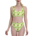 thumbnail image 1 of Kdxio Avocado And Toast for Womens High Waisted Bikini Top Sports Style Two Piece Bathing Suits, 1 of 5