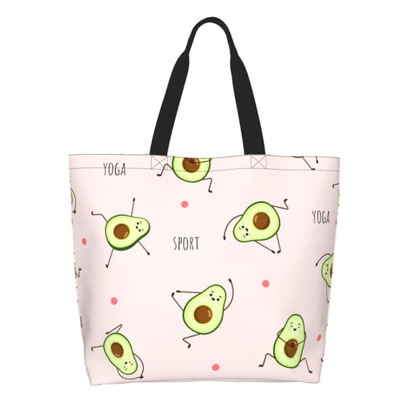 Kdxio Avocado Doing Sport Yoga Casual Tote Bags Women Big Capacity Shoulder Bag for Women Travel Shoulder Bags Handbags