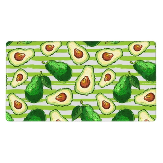 Kdxio Avocado Green Striped Print Large Gaming Mouse Pad,Non-Slip Base,Water Resist Keyboard Pad for Gamer,Office & Home,29.5 x 15.8 in