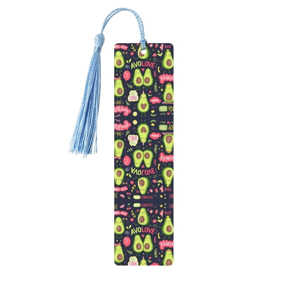 Kdxio Avocado Love Print Metal Tassel Bookmarks,Perfect Gift for Art Lovers and Bookworms Metal Bookmarks for Women