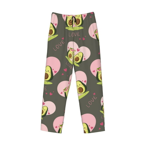 Kdxio Avocado Lovers Print Men's Sleep Pajama Pant Lounge Pants with Pockets