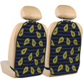 thumbnail image 1 of Kdxio Avocado Print 2 Pack Car Kick Mat Seat Cover Back Protector Mat with Pockets for Organizer Backseat Protector and Storage Anti Kick Pad for Vehicles, 1 of 1