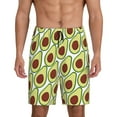 thumbnail image 1 of Kdxio Avocado Print Mens Sleep Shorts Bottoms Soft Comfy Pajama Wear Pants with Drawstring Pockets, 1 of 7