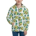 thumbnail image 1 of Kdxio Avocado Sleeping Pattern Kids Boys Girls Zip Up Hoodie 3D Printed Hooded Sweatshirt Hoody Coat with Pocket 7-12 Y-Medium, 1 of 6