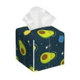 thumbnail image 1 of Kdxio Avocado in Space Print Tissue Box Cover,Square Decorative PU Leather Facial Paper Case Organizer Holder Dispenser for Bathroom,Night Stands,Desk,Car 5.2''X5.2''X5.2'', 1 of 8