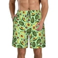 thumbnail image 1 of Kdxio Avocado With Seeds Pattern Mens Casual Shorts - Drawstring Summer Beach Sports Shorts for Men, 1 of 9