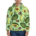 thumbnail image 1 of Kdxio Avocado With Seeds Print Mens Casual Hooded Collar Drawstring Hoodies Pullover Sweatshirts Casual Long Sleeve Shirts-X-Large, 1 of 7