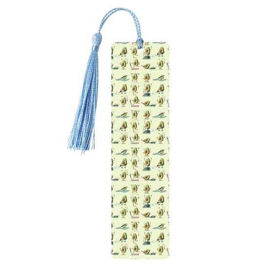 Kdxio Avocado for Exercise Print Metal Tassel Bookmarks,Perfect Gift for Art Lovers and Bookworms Metal Bookmarks for Women